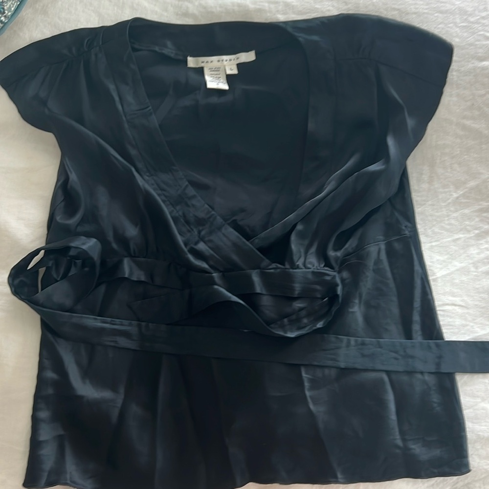 Max studio silk blouse
